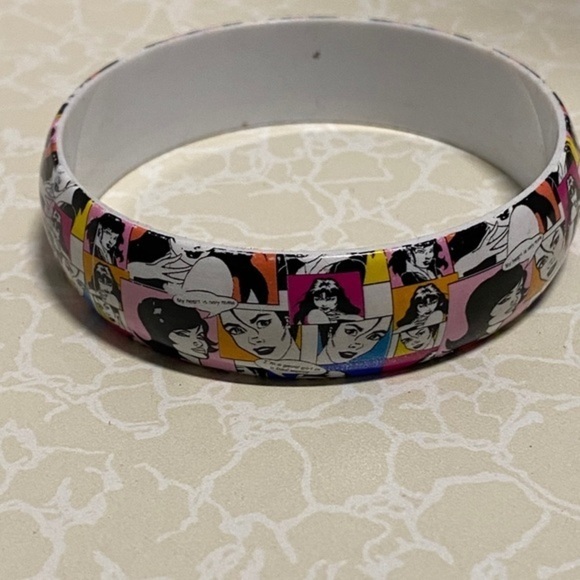 Women's Fashion Bangle Bracelet White multicolor‎ - Picture 2 of 9